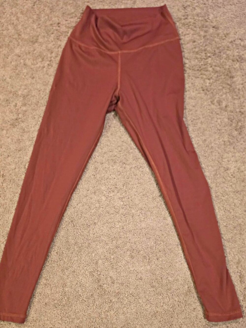 Latched Mama High Rise Solid Ankle Yoga Leggings Brown S Regular (26" Inseam)